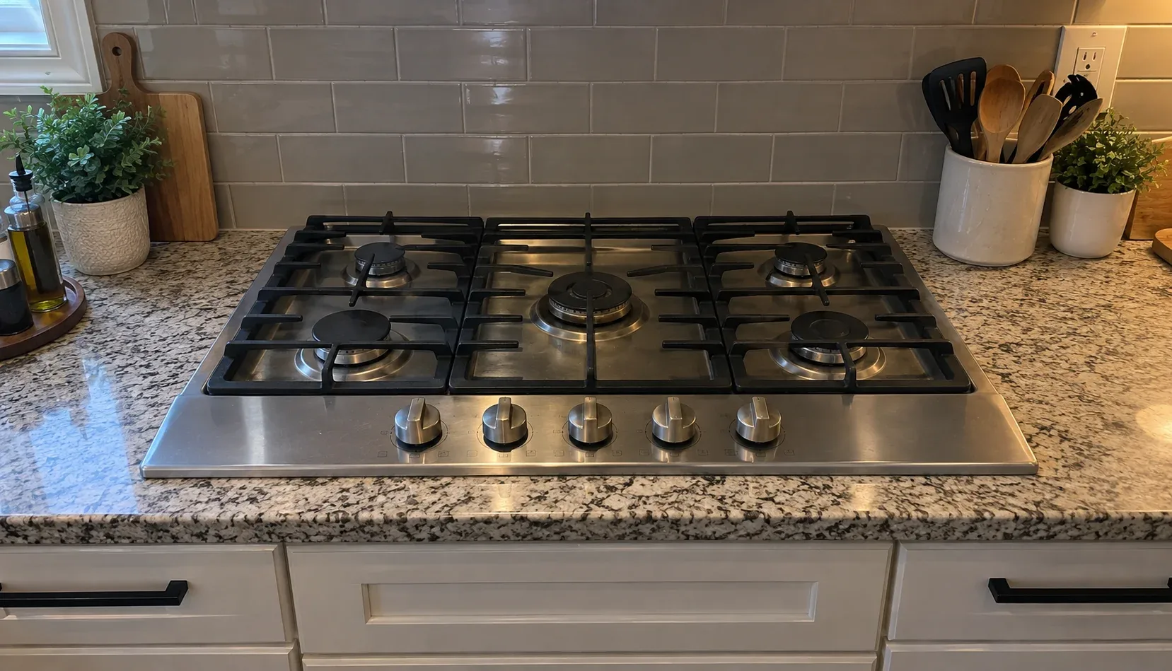 Stovetop in a Garland kitchen